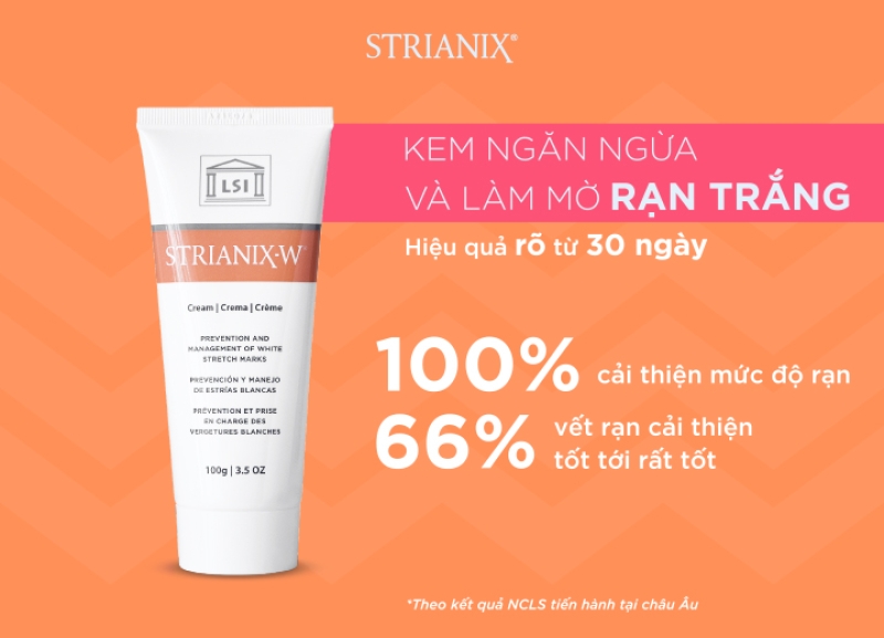 Kem hỗ trợ trị rạn da trắng _ Strianix W