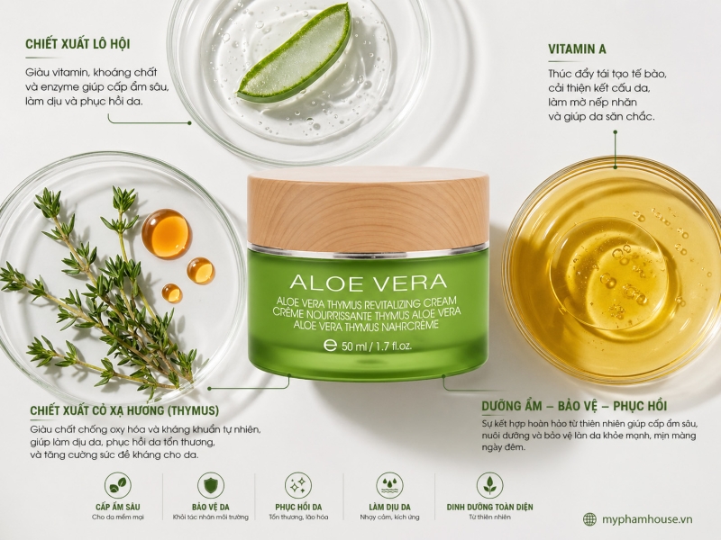 Etre Belle Aloe Vera Thymus Revitalizing Cream: Giải Pháp Cho Da Khô Nứt Nẻ Ngày Đêm