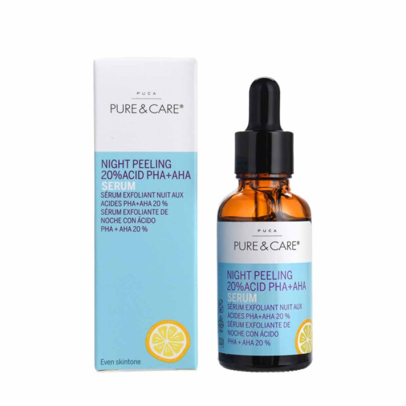 Huyết Thanh Thay Da Sinh Học Pure & Care Night Peeling 20% Acid PHA + AHA Serum 