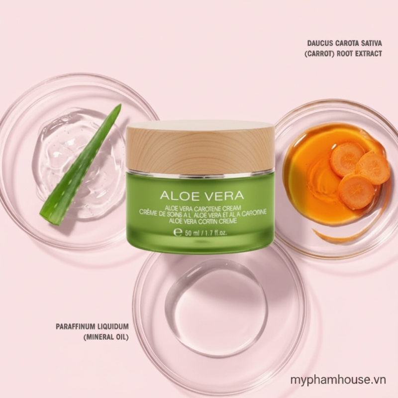 Kem Etre Belle Aloe Vera Carotene Cream: Giải pháp làm dịu, cân bằng và tái tạo da