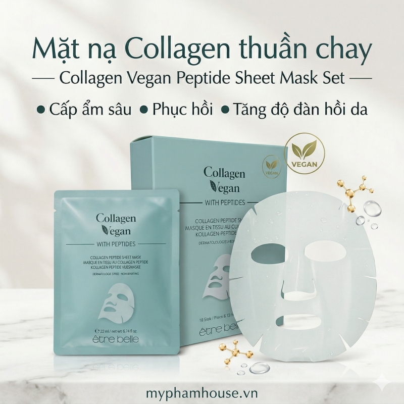 Mặt Nạ Thuần Chay Être Belle Collagen Vegan Peptide Cấp Ẩm Sâu & Phục Hồi Da