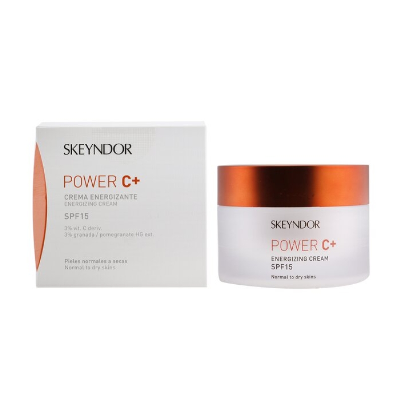 Skeyndor Power C+ Energizing Cream SPF15 50ml_ Kem dưỡng tái tạo năng lượng, chống oxy hóa, làm đều màu dành cho da khô