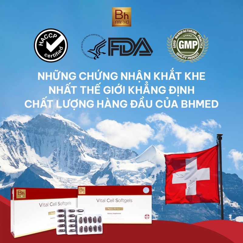Bhm+d Vital Cell Softgels Vegetal Premium Extracts _ Viên uống tế bào gốc chiết xuất noãn thực vật giúp hồi sinh tuổi xuân và trẻ hóa tế bào toàn diện