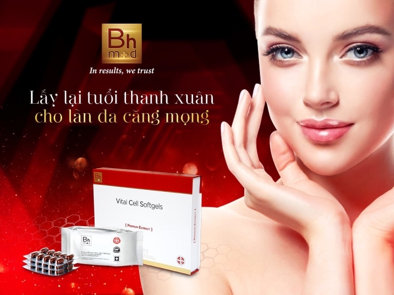 Bhm+d Vital Cell Softgels Vegetal Premium Extracts _ Viên uống tế bào gốc chiết xuất noãn thực vật giúp hồi sinh tuổi xuân và trẻ hóa tế bào toàn diện