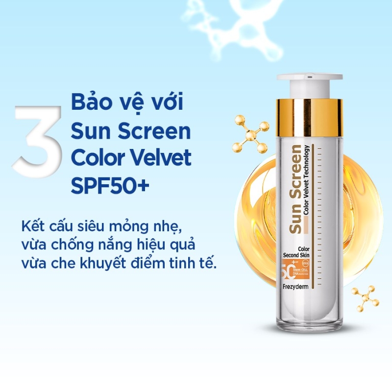 Kem Chống Nắng Frezyderm Kiềm Dầu Có Màu SPF 50+ Che Khuyết Điểm Hoàn Hảo