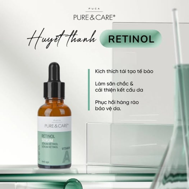 Tinh chất tái tạo đa chiều và phục hồi cấu trúc da Pure & Care Retinol Serum