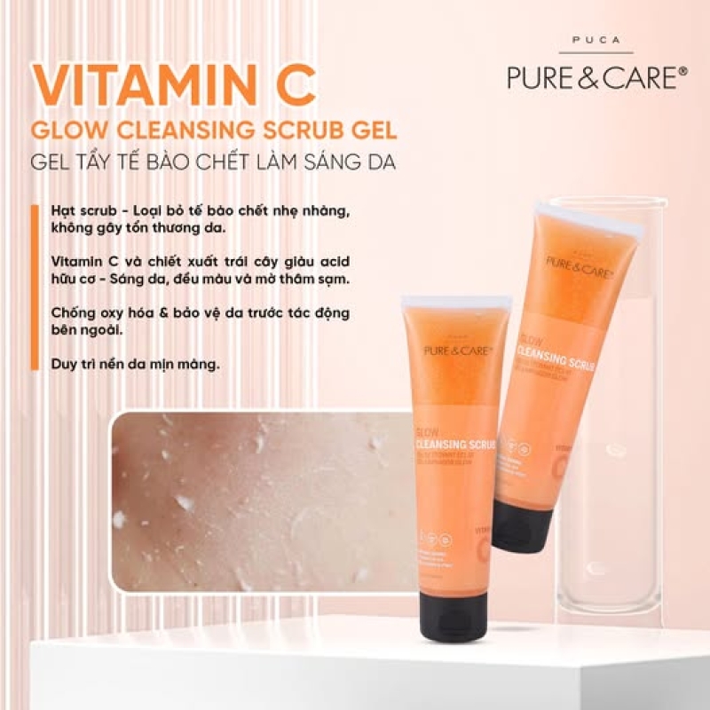 Gel Tẩy Tế Bào Chết Vitamin C Pure And Care - Sáng Da, Mịn Màng Rạng Rỡ