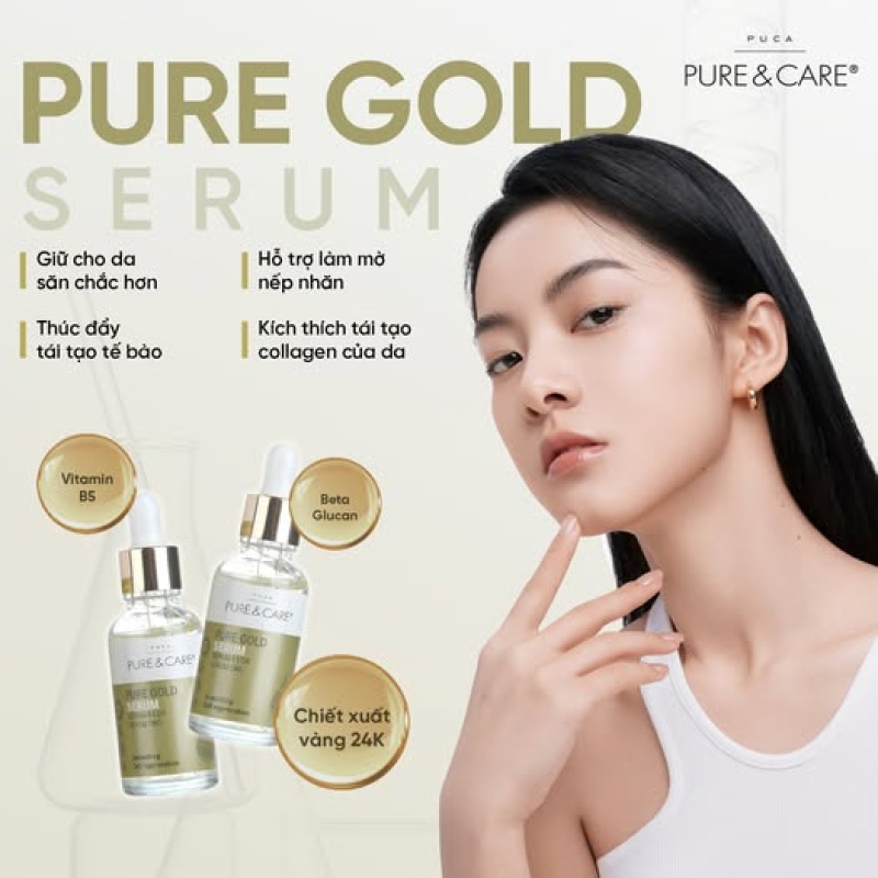 Tinh chất giúp săn chắc và phục hồi tế bào Pure & Care Gold Serum