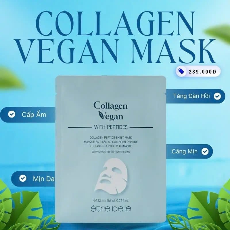 Mặt Nạ Thuần Chay Être Belle Collagen Vegan Peptide Cấp Ẩm Sâu & Phục Hồi Da