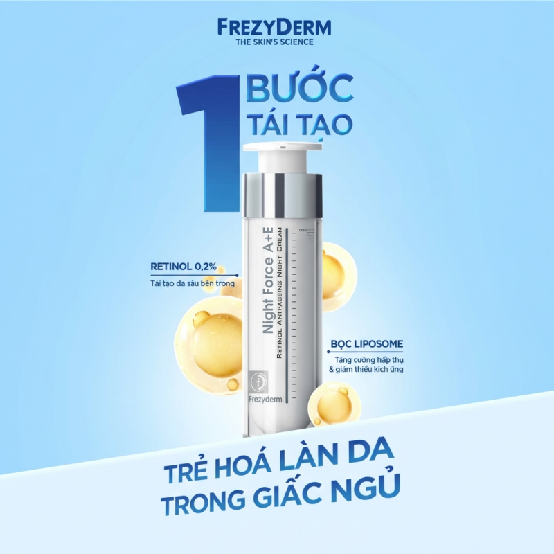 Kem Dưỡng Retinol Frezyderm Night force A+E: Trẻ Hóa Da, Xóa Nhăn Hiệu Quả