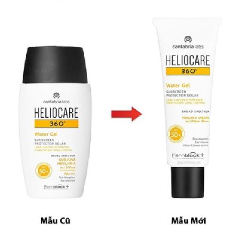 Heliocare 360° Water Gel SPF 50 _ Nhũ tương chống nắng phổ rộng cấp ẩm và bảo vệ da