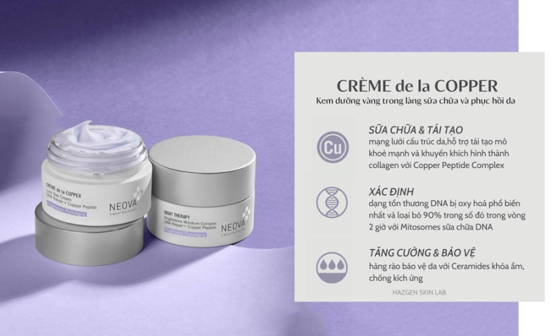 Neova crème de la copper – Kem dưỡng chống lão hóa và phục hồi cho da khô nhạy cảm
