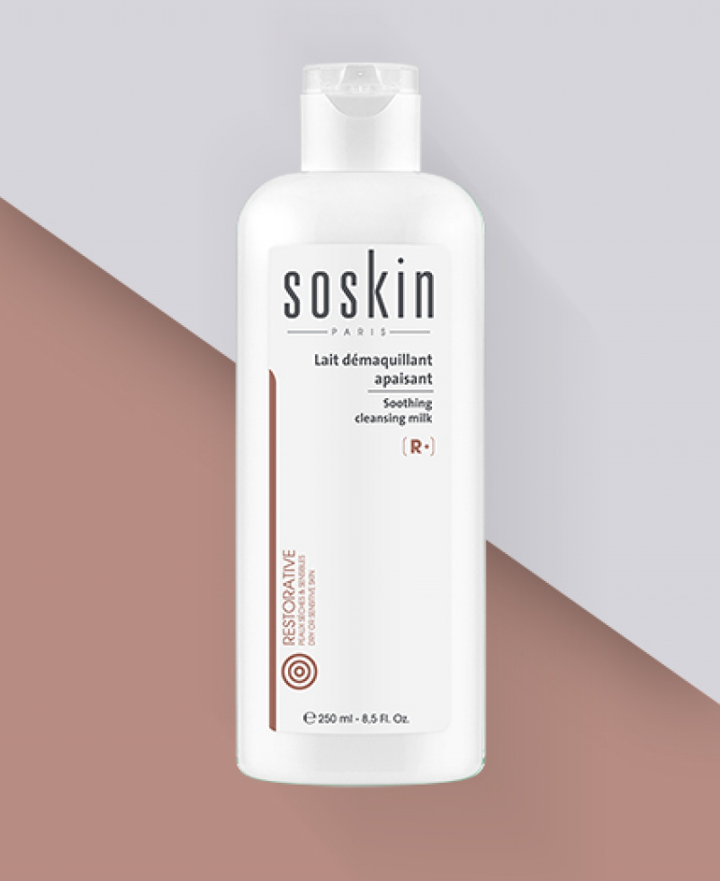 Sữa rửa mặt làm sạch và êm dịu làn da Soskin smoothing cleansing milk