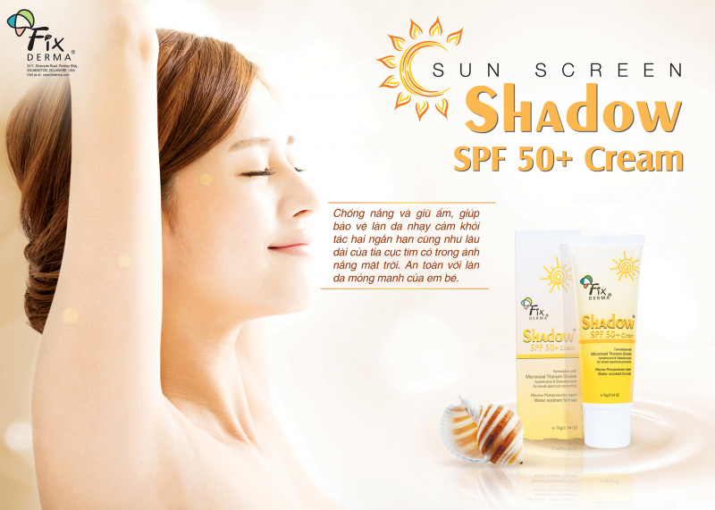 Kem chống nắng vật lý Fixderma Shadow Cream SPF 50+ PA+++