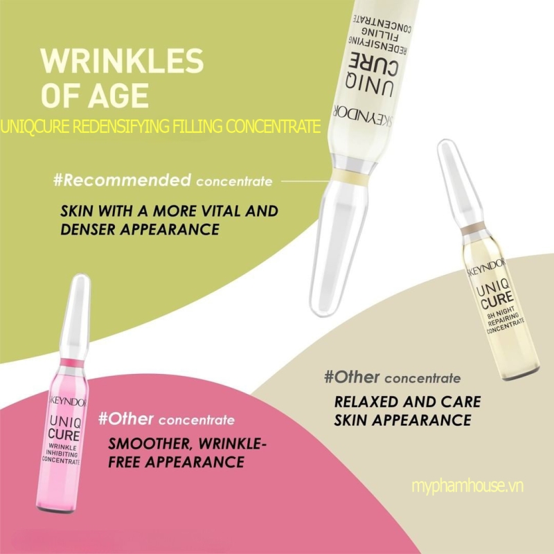 Skeyndor Uniqcure Redensifying Filling Concentrate 7 * 2ml _ Tinh chất làm đầy nếp nhăn sâu và nâng cơ da lão hóa