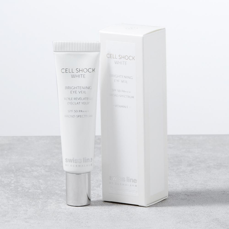 Sữa chống nắng và làm sáng da vùng mắt Swissline Cell Shock White Brightening Eye Veil SPF 50+++
