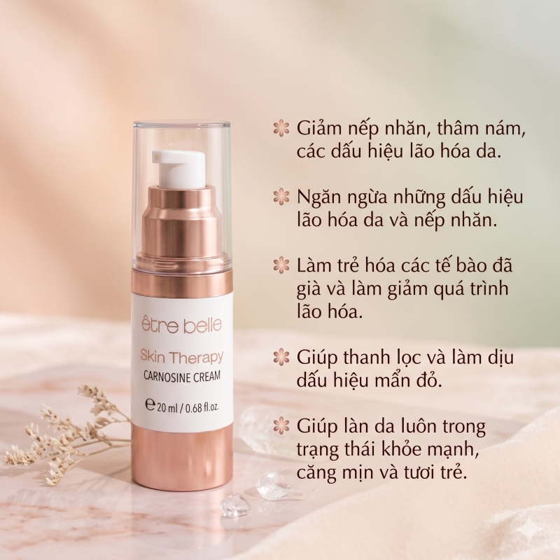 *   Etre Belle Skin Therapy Carnosine Cream: Chống Lão Hóa Tối Ưu Với Peptide L-Carnosine