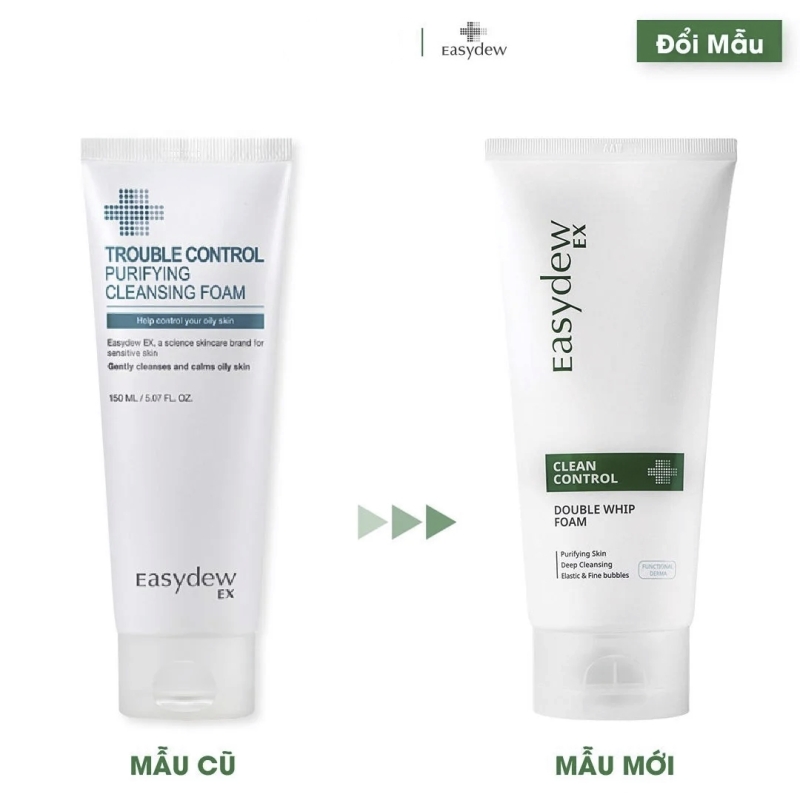Easydew EX trouble control purifying cleansing foam Sữa rửa mặt dành cho da dầu mụn dạng bọt
