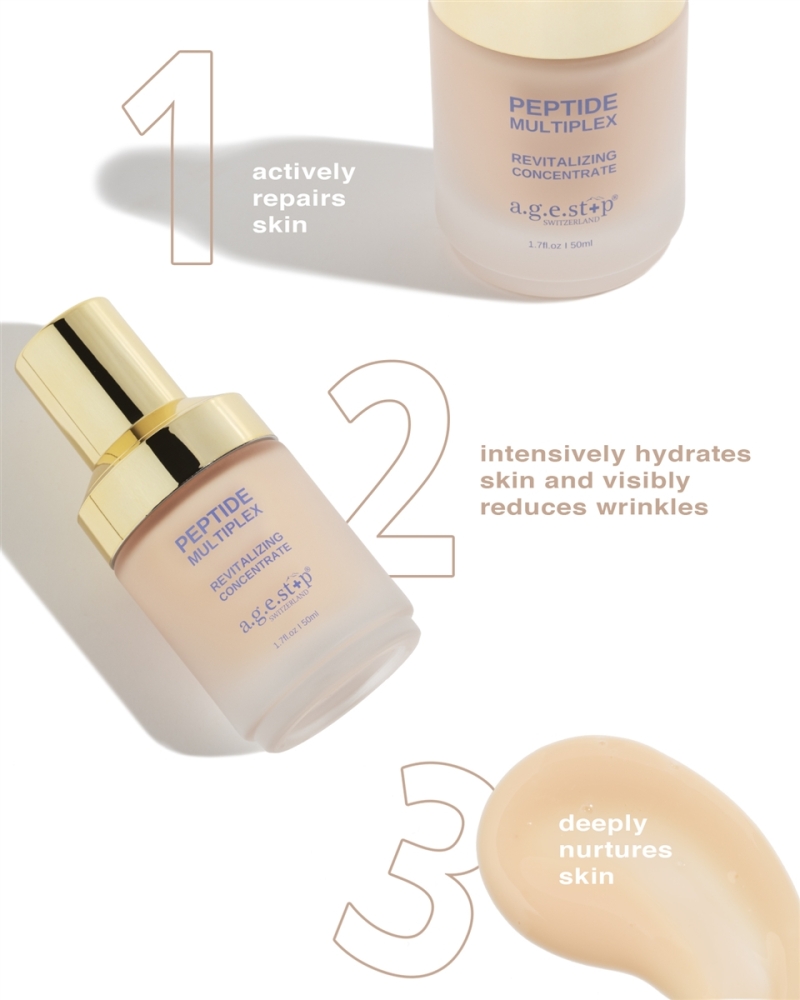 Tinh chất dưỡng ẩm đa tầng và trẻ hóa da toàn diện Agestop Peptide Multiplex Concentrate