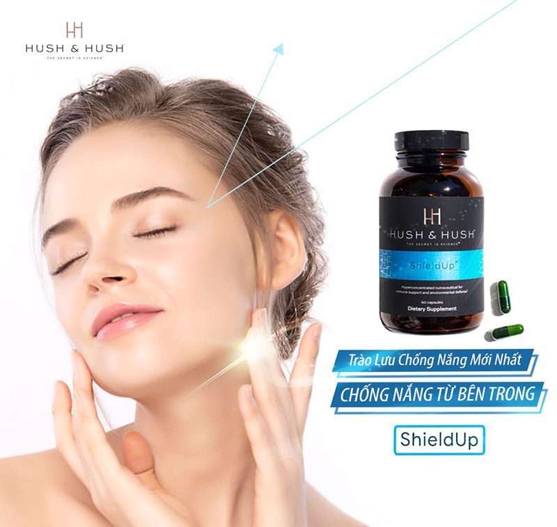 Viên uống chống nắng bảo vệ da đột phá Hush & Hush shield up