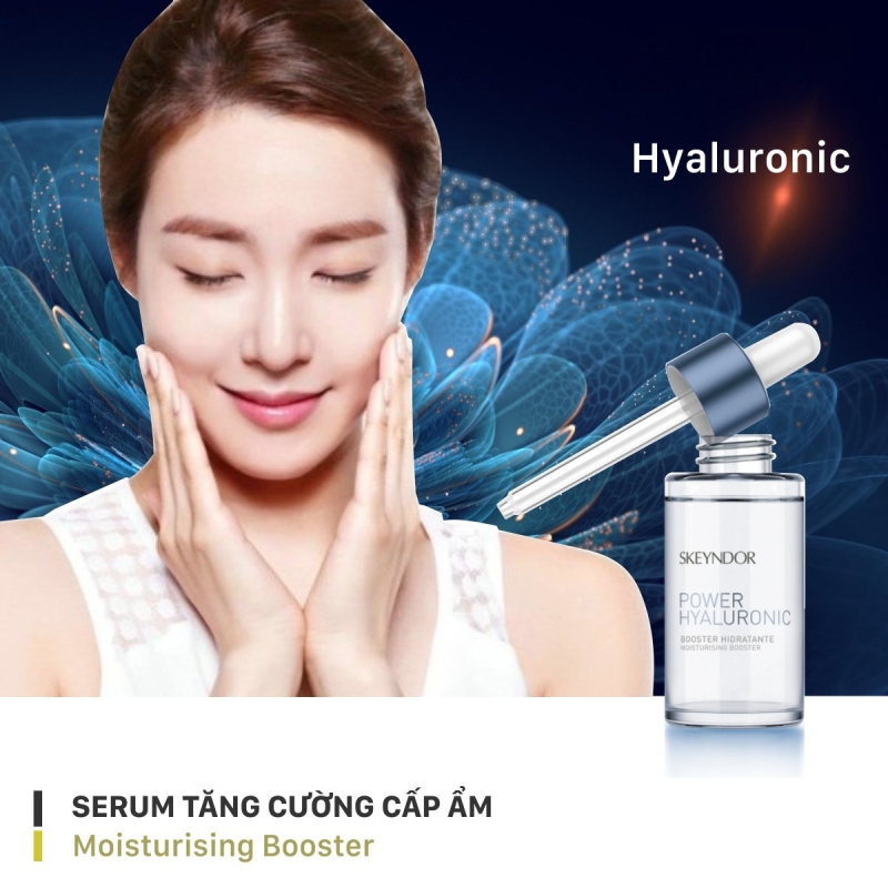 Skeyndor Power Hyaluronic Moisturising Booster 30ml _ Tinh chất dưỡng ẩm phục hồi và làm đầy nếp nhăn chuyên sâu