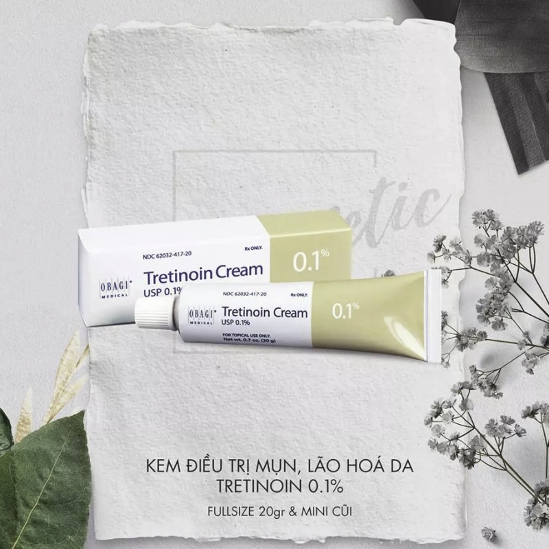 Treatment Tretinoin Obagi Cream 0.1%_Kem đặc trị mụn, thâm và nám da