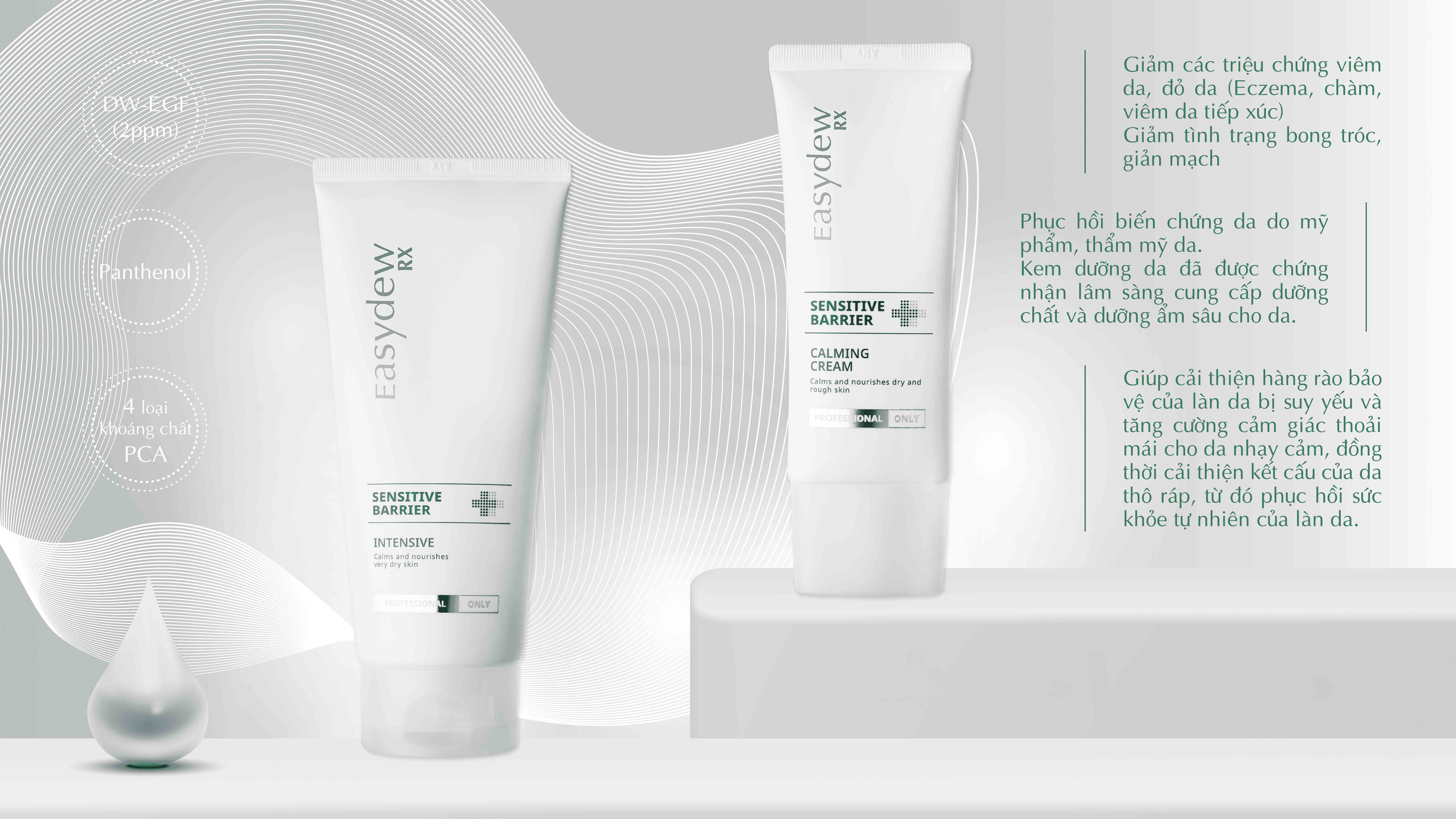 Easydew RX Sensitive Barrier Calming Cream 60ml_ Kem dưỡng cho da khô nhạy cảm và da giãn mao mạch 