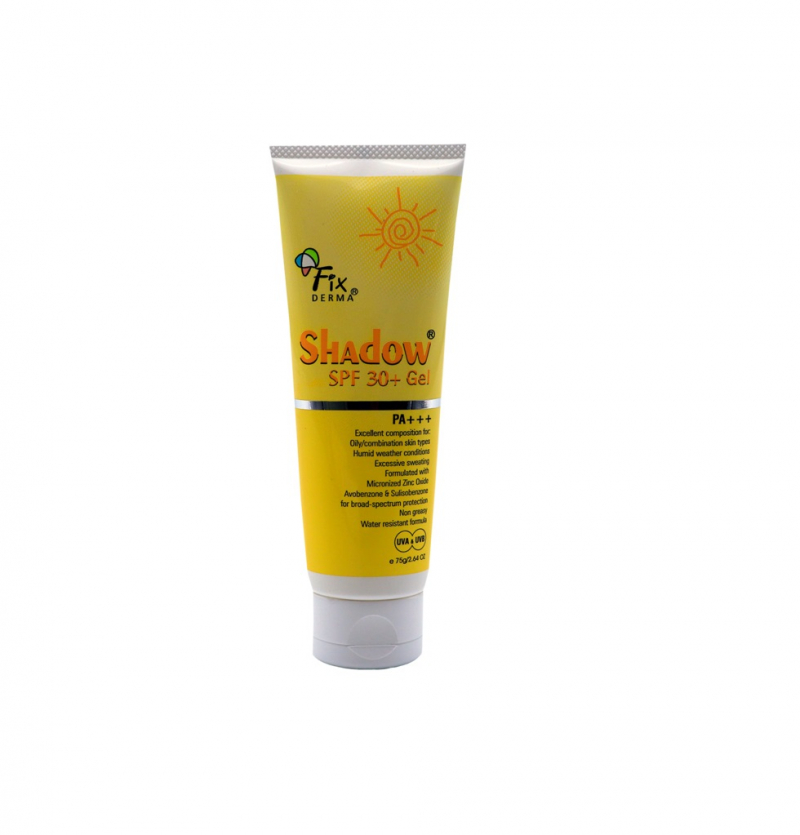 Kem chống nắng vật lý dạng gel Fixderma Shadow Gel SPF 30+ PA+++