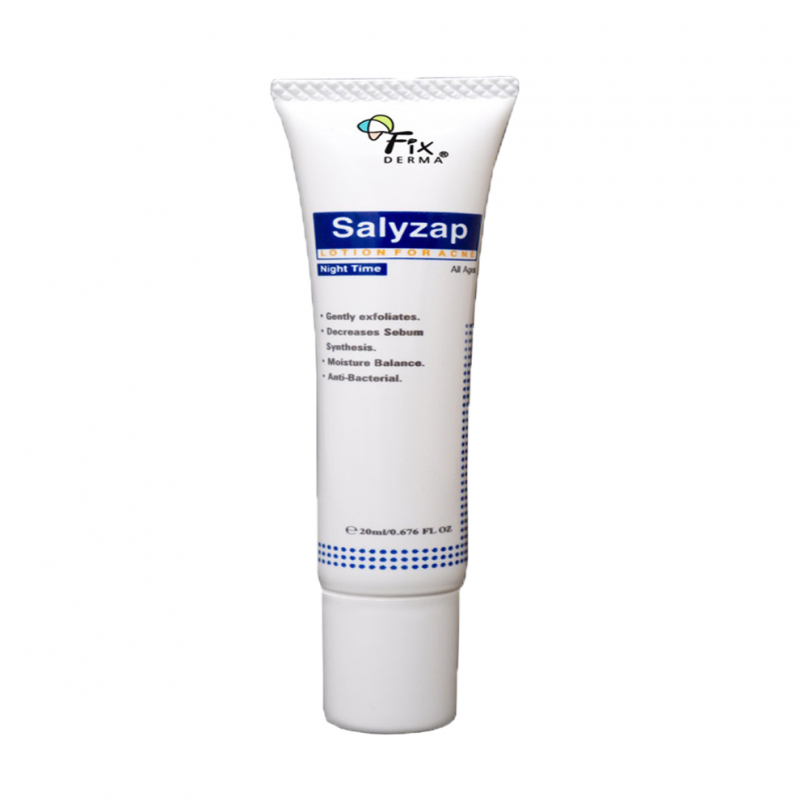 Lotion giảm và ngăn ngừa sự hình thành nhân mụn mới Fixderma Salyzap Lotion Night Time