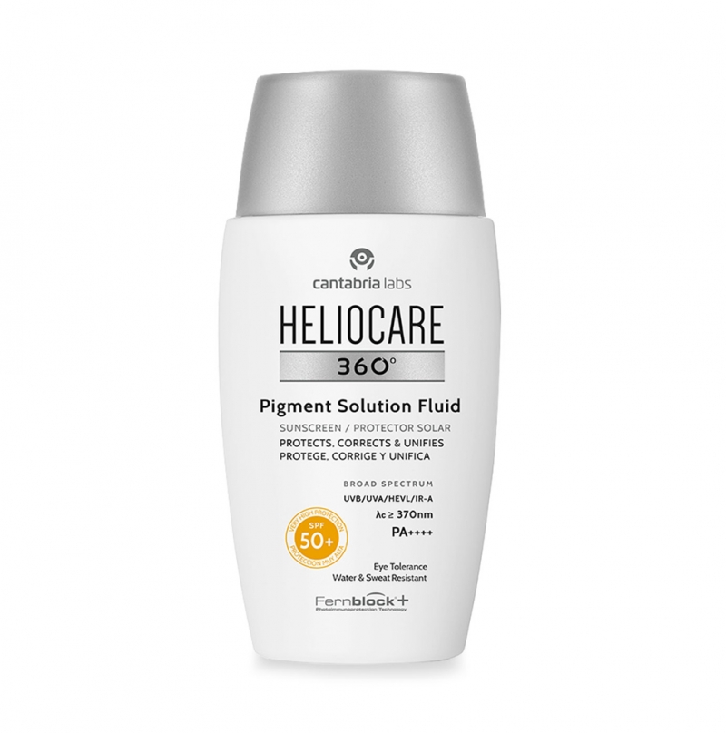 Heliocare 360 Pigment Solution Fluid SPF50+_Nhũ tương chống nắng vật lý kiểm soát tình trạng tăng sắc tố và đốm nâu 