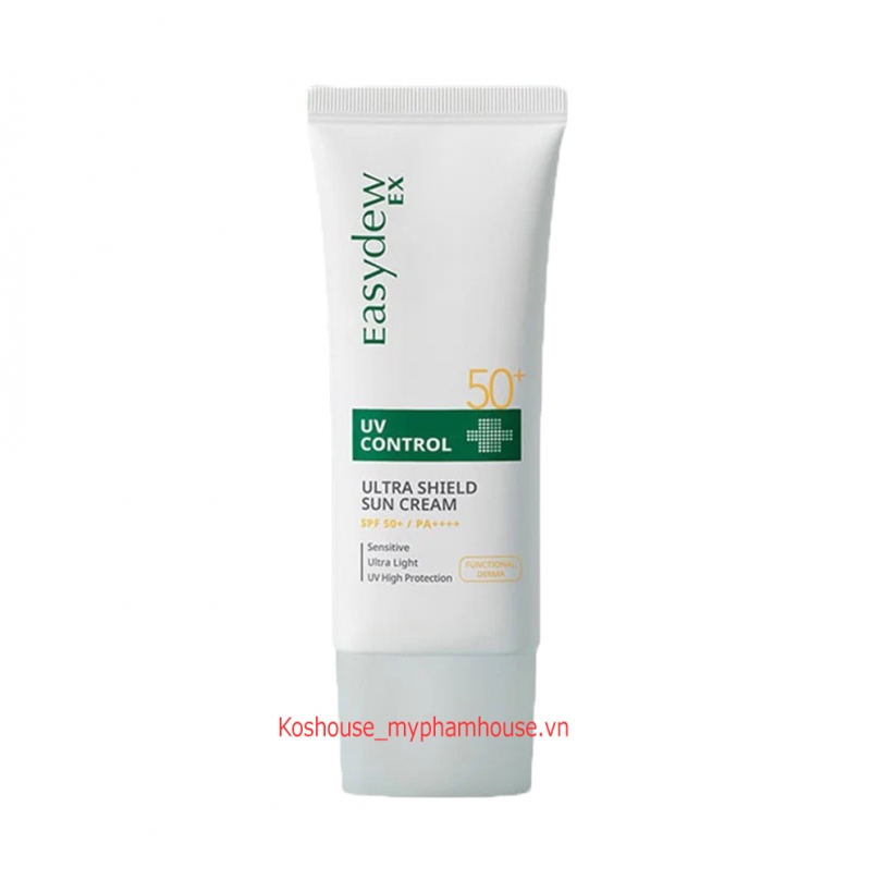 Easydew Ex UV Control Ultra Shield Sun Cream SPF50+_ Kem chống nắng bảo vệ và phục hồi dành cho da khô nhạy cảm sau lazer