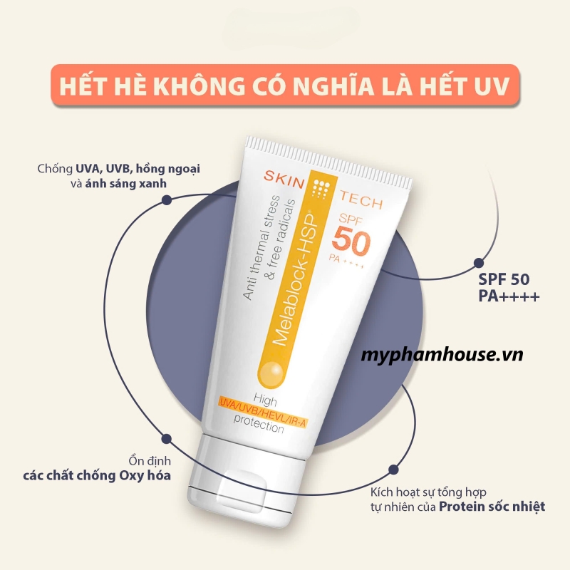 Kem chống nắng vật lý SkinTech® Melablock HSP SPF 50 PA ++++