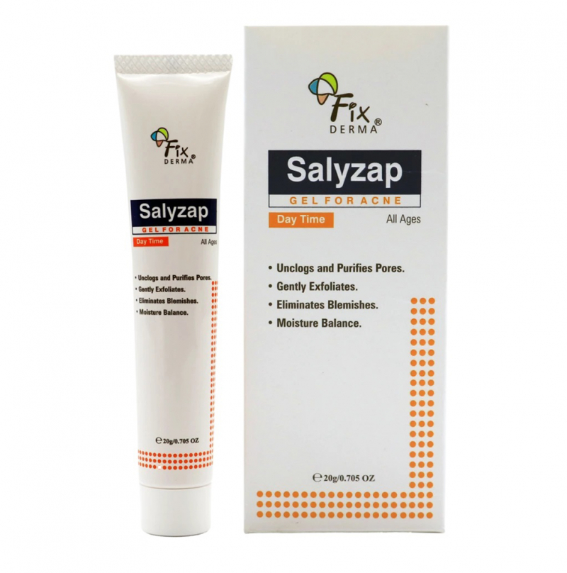 Gel làm giảm và ngăn ngừa sự hình thành nhân mụn mới Fixderma Salyzap Gel Day Time