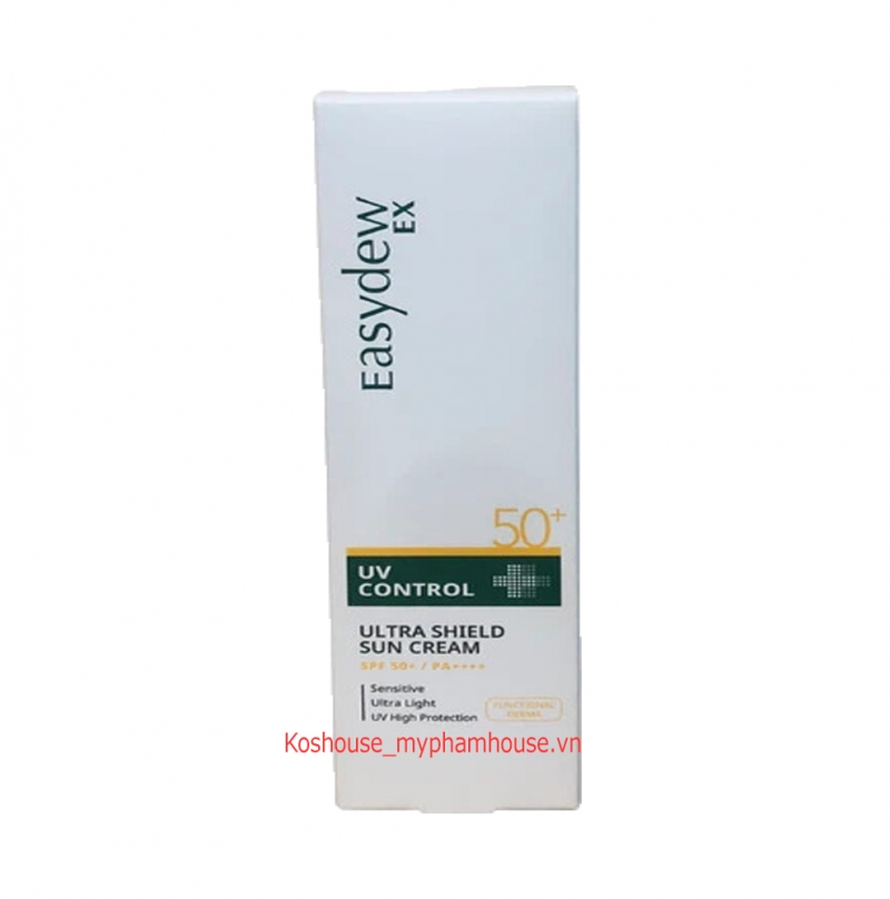 Easydew Ex UV Control Ultra Shield Sun Cream SPF50+_ Kem chống nắng bảo vệ và phục hồi dành cho da khô nhạy cảm sau lazer